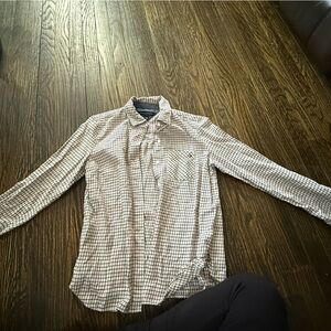 Tommy Hilfiger Black and White Plaid Shirt